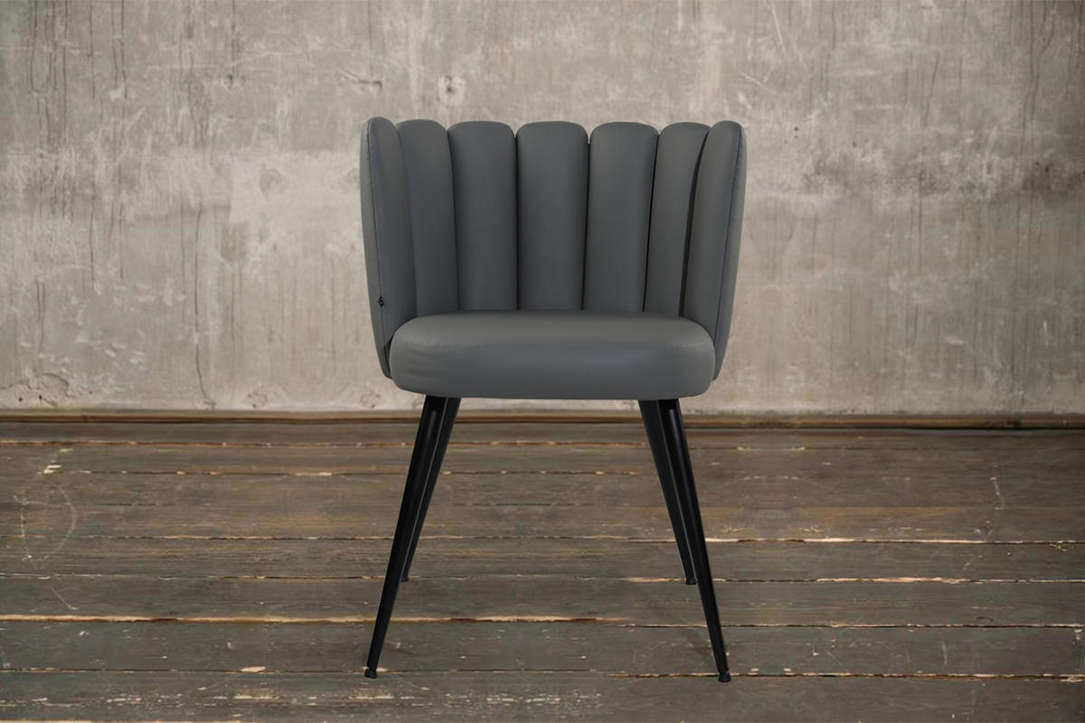 ESSZIMMERSTUHL JADA Grau Kunstleder - Grau, Textil (59/79/55cm) - KAWOLA