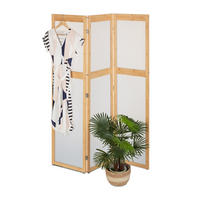 PARAVENT - Hellbraun, Holz/Kunststoff (135.5/168/1.5cm) - Relaxdays