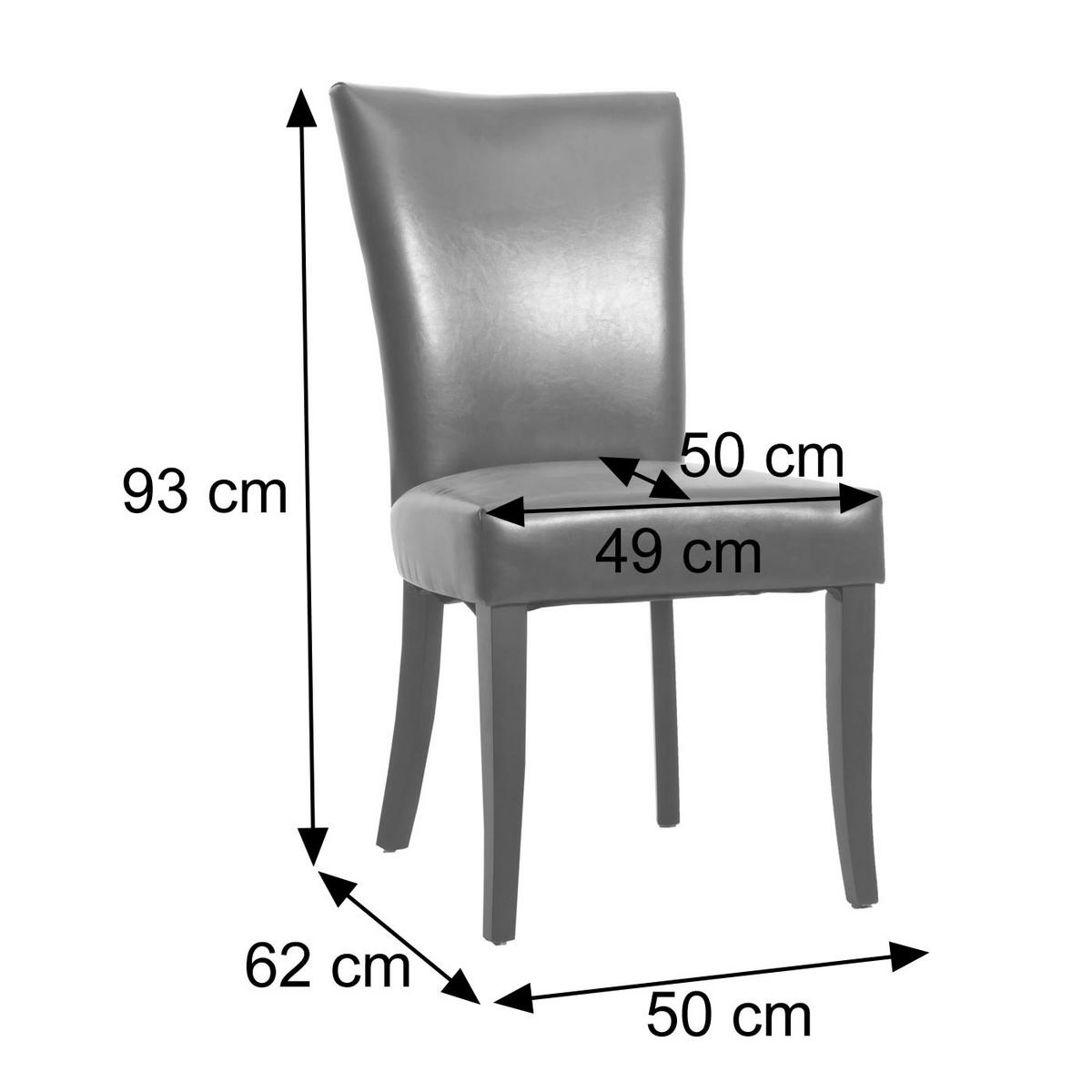 ESSZIMMERSTUHL Braun 2er-Set - Braun, Textil (50/93/62cm) - MCW