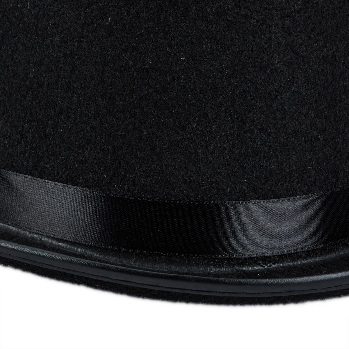 ZYLINDERHUT - Schwarz, Textil (25/14/30cm) - Relaxdays