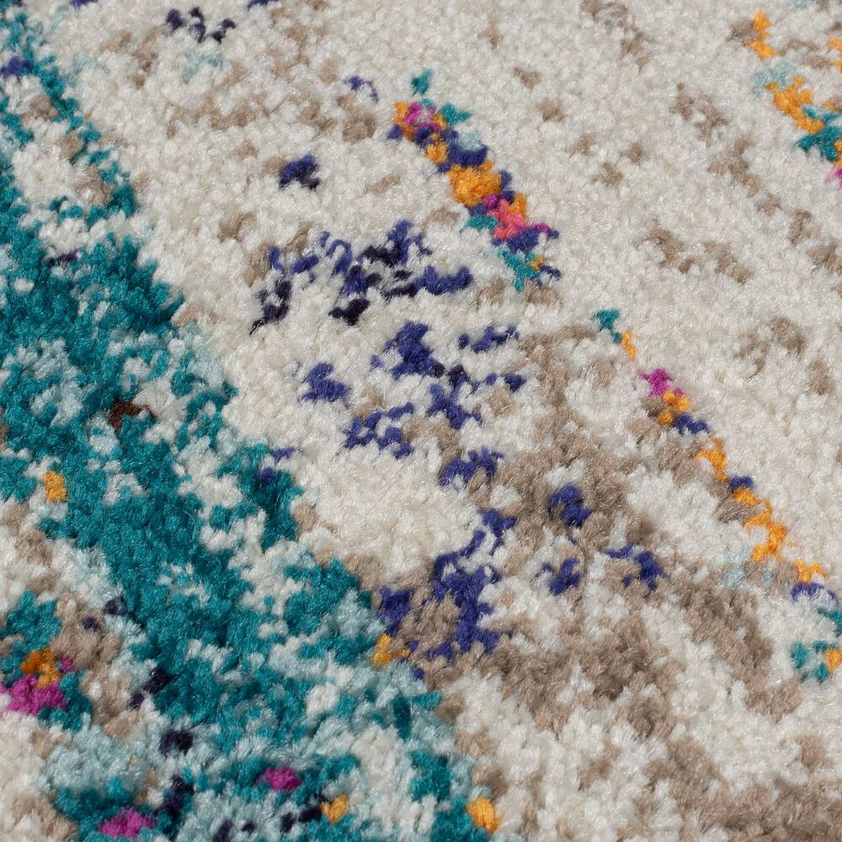 TEPPICH Abstrakt-Bunt-Design, pflegeleicht BLYTH, Multi 66x230 cm - Multicolor, Textil (66/230cm) - KADIMA DESIGN