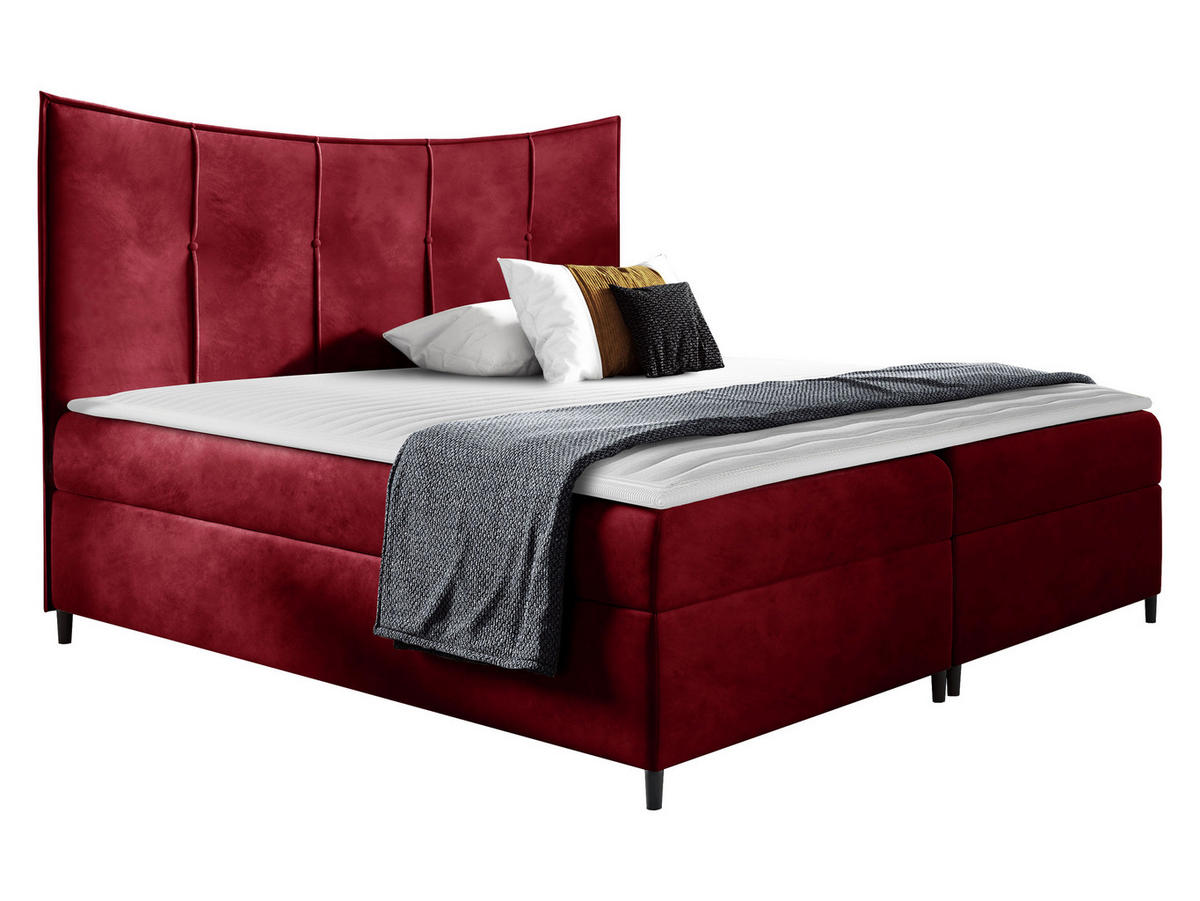 BOXBETT Bergamo - Rot, Holz (180/200cm) - MIRJAN24