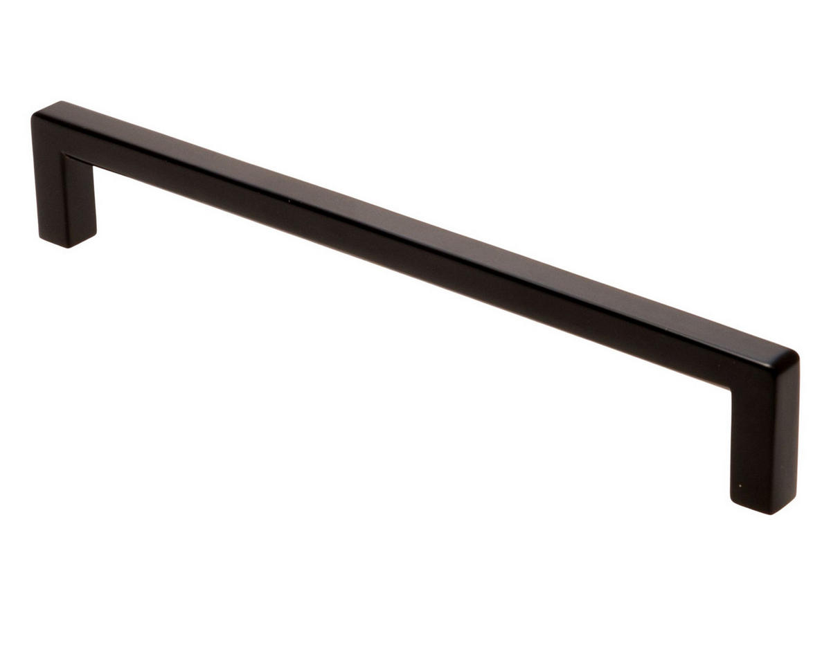 MÖBELGRIFF BA 160mm, Küchengriff Schwarz matt, Schrankgriff schmal - Schwarz, Metall (0.9/2.75/16.8cm)