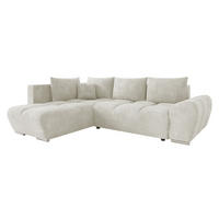 ECKSOFA Forest, Seite: Links - Sandfarben/Schwarz, Holz/Kunststoff (290/183cm) - MIRJAN24