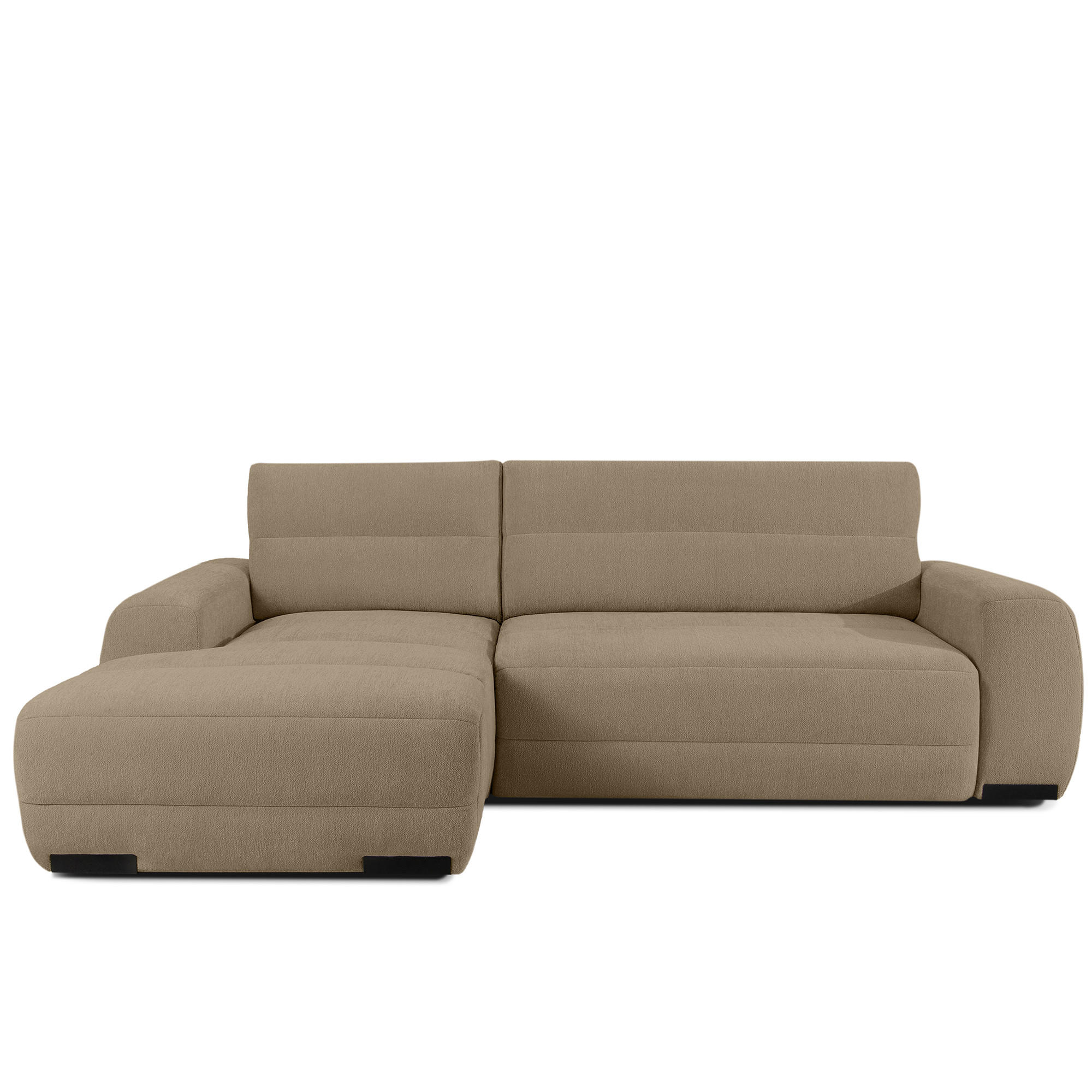 ECKSOFA LINKS BLUME, Dunkelbeige - Beige, Holz/Holzwerkstoff (271/164cm) - KONSIMO®