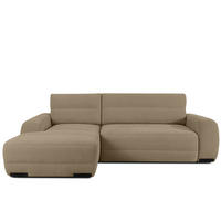 ECKSOFA LINKS BLUME, Dunkelbeige - Beige, Holz/Holzwerkstoff (271/164cm) - KONSIMO®