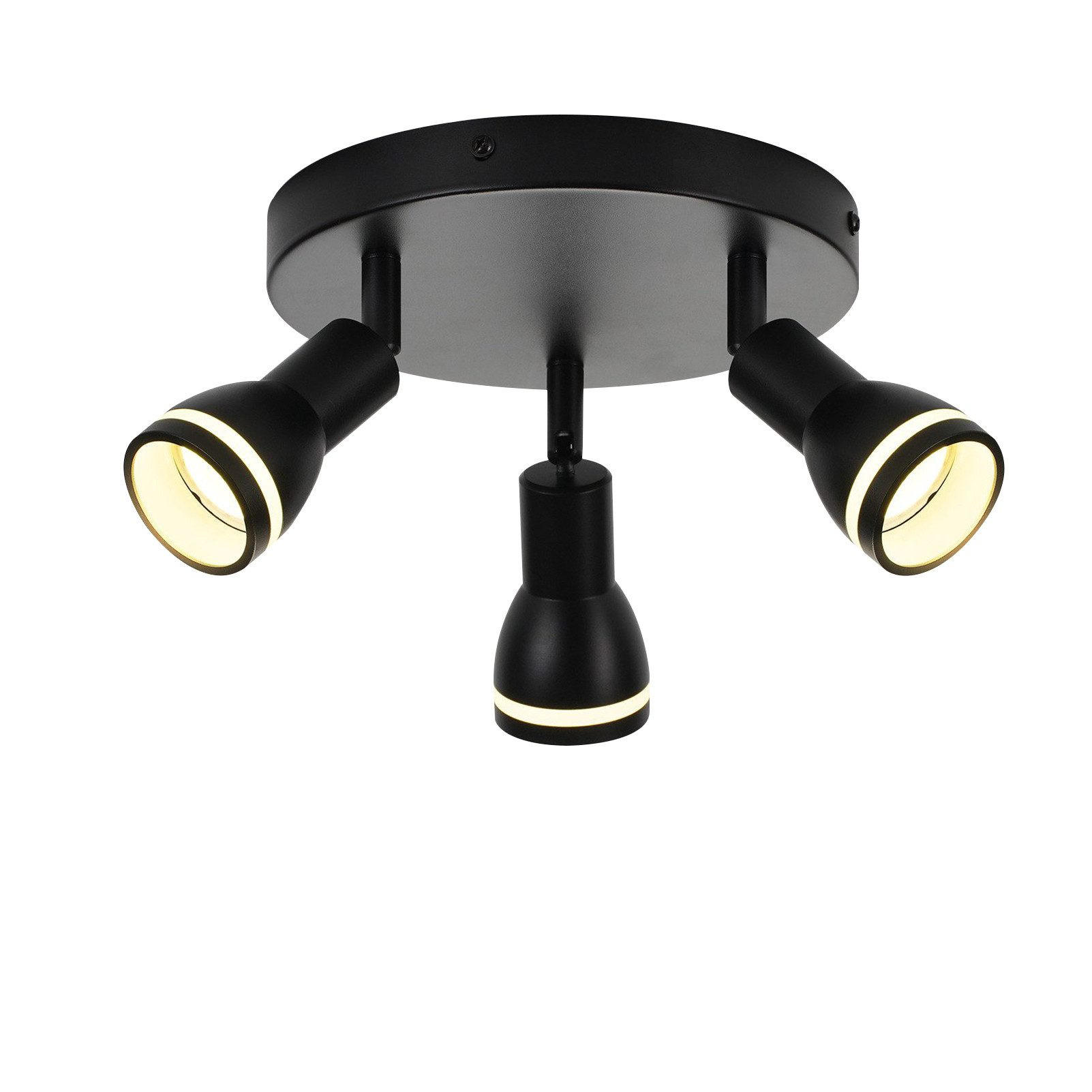 STRAHLER Delmenhorst 3-flammig 20/20/15.7 cm - Schwarz, Metall (20/20/15.7cm) - Nettlife