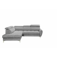 ECKSOFA mit elektrischer Sitztiefenverstellung und Bettkasten - Chromfarben/Kaschmir, Holz/Holzwerkstoff (282/216cm) - ed exciting design