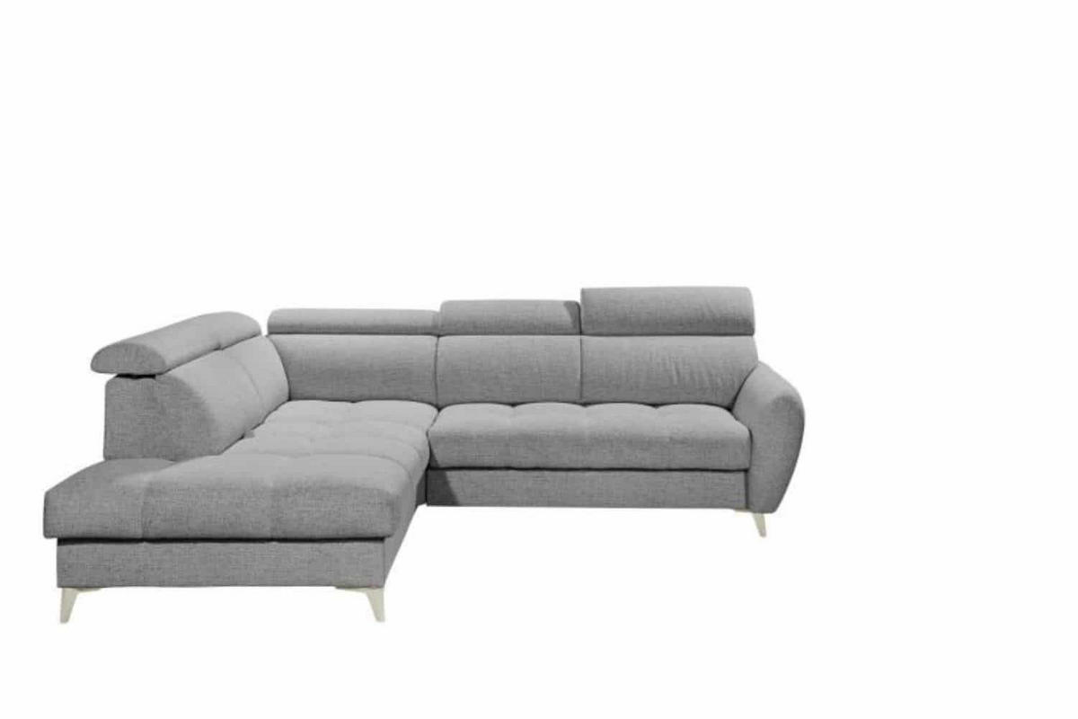 ECKSOFA mit elektrischer Sitztiefenverstellung und Bettkasten - Chromfarben/Kaschmir, Holz/Holzwerkstoff (282/216cm) - ed exciting design