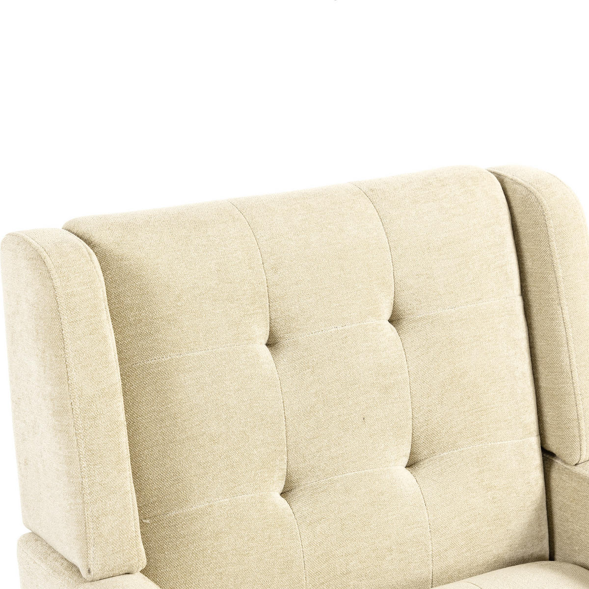 SESSEL Knopfpolsterung mit Massivholzbeinen, DE-42374, Schwarz - Beige, Holzwerkstoff (76/88/68cm) - ComfortXL