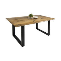 ESSTISCH TIGER - Beige/Schwarz, Holz/Metall (90/180/77cm) - SAM