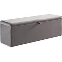 BETTBANK SIENA 140/43/43, Grau, Aufklappbar, mit Stauraum - Schwarz/Grau, Holz/Kunststoff (140/43/43cm) - Consilio Concept