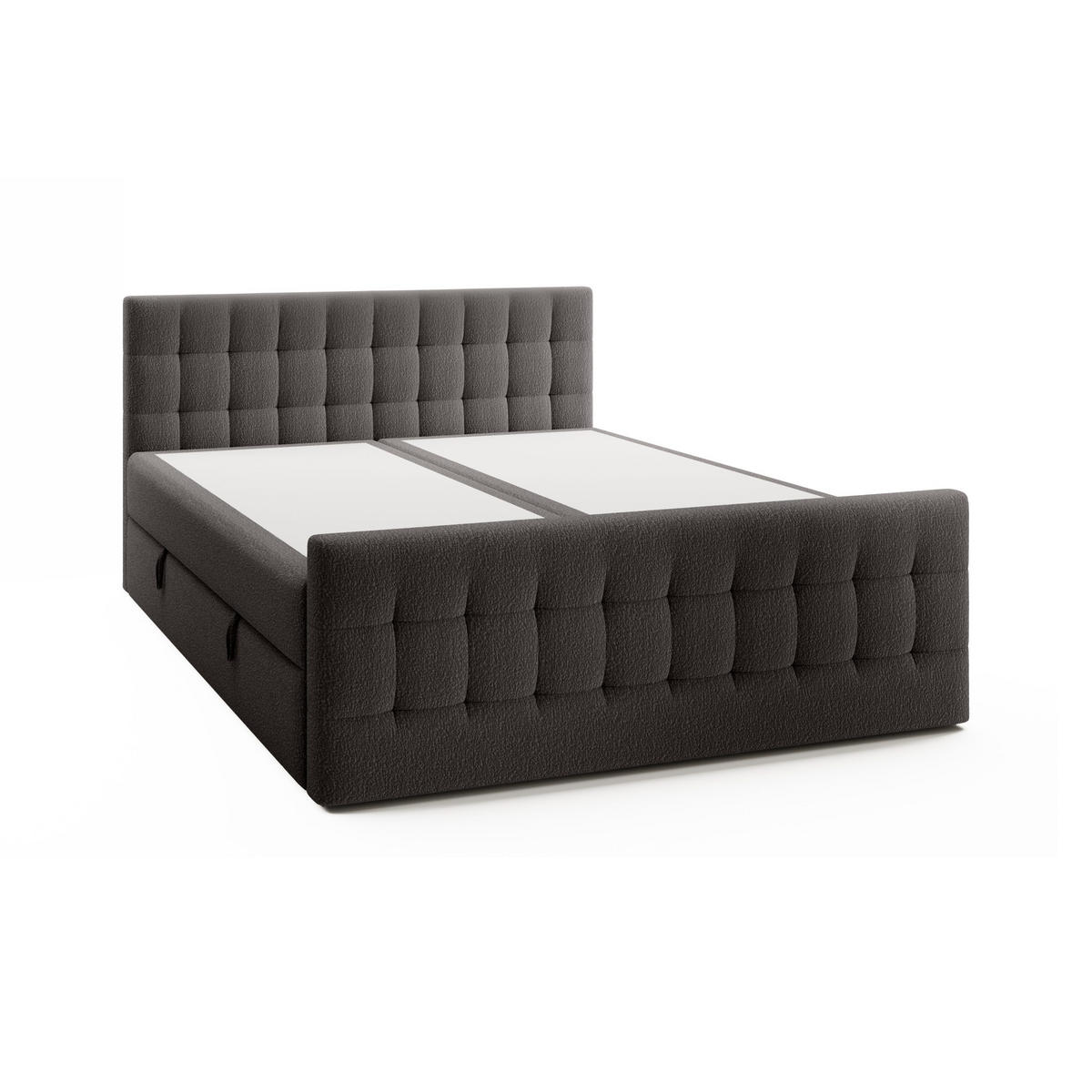 DOPPELBETT Yazo Royal 200x200 cm, Grau - Grau, Textil (200/200cm) - Fedve