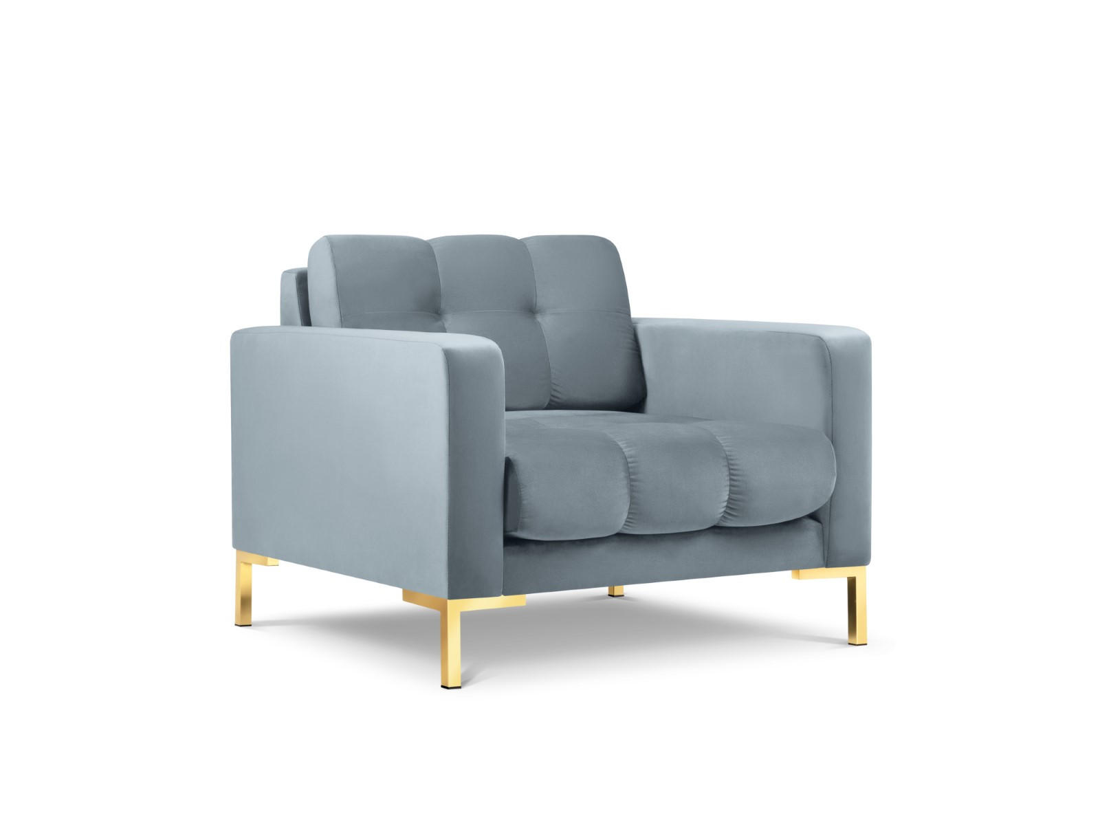 SESSEL Mamaia aus Samt hellblau - Hellblau, Textil (92/75/87cm) - Micadoni