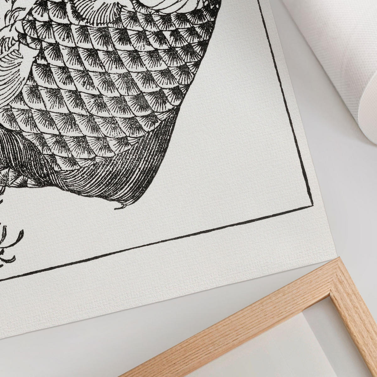 POSTER - 42x29 cm (A3) - Hokusai - Karpfen - Schwarz, Textil (42/29.7/0.1cm) - TULUP