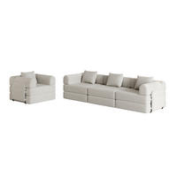 SCHLAFSOFA 2-in-1 aus Chenille – klappbar mit Armlehnenfach in Khaki - Beige, Textil (91.4/69.8/183.8cm) - BEAOK