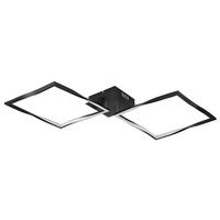 LED DECKENLEUCHTE Metall Schwarz - Schwarz, Metall (86.5/40/8.8cm) - Globo Lighting