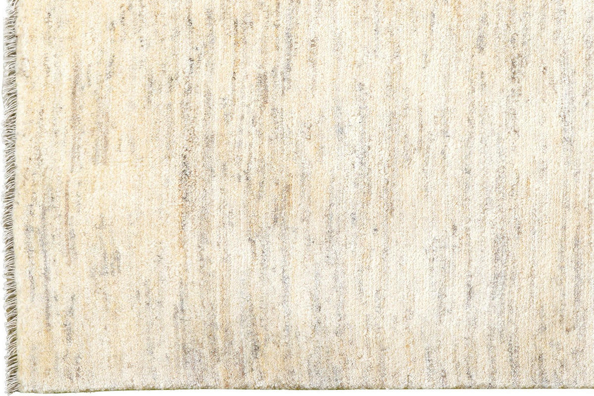 GABBEH-TEPPICH handgeknüpft Beige 182/144 cm Schurwolle - Beige, Textil (144/182cm) - Looma