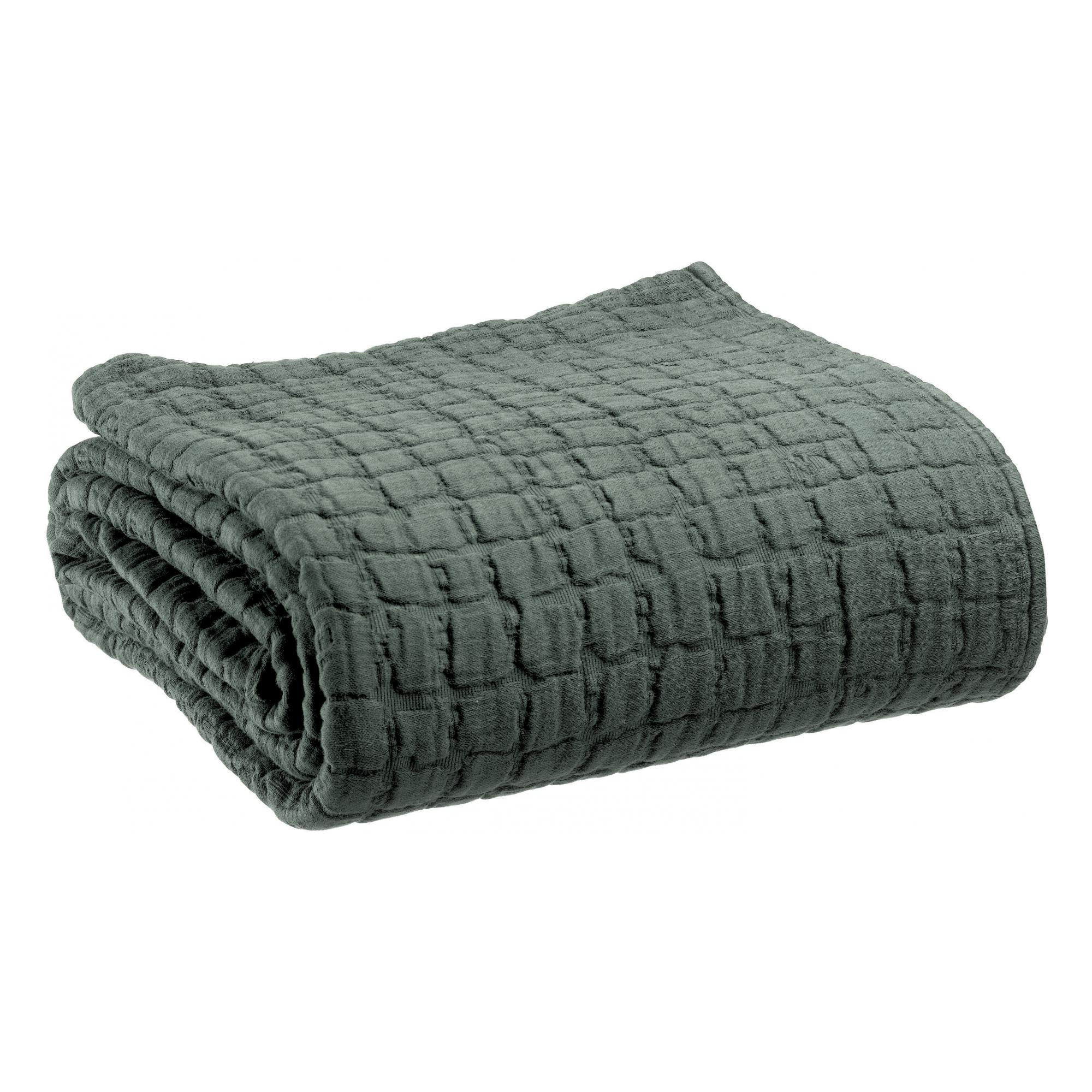 PLAID Swami thymian 130 x 200 cm - Grün, Textil (130/200cm) - Vivaraise
