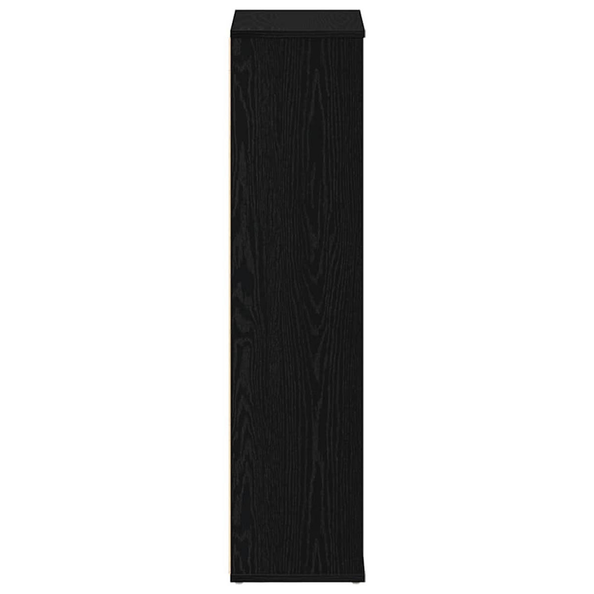 BÜCHERREGAL Schwarz Eichen-Optik 50/25/104 Cm Holzwerkstoff - Schwarz, Holzwerkstoff (25/104/50cm) - vidaXL