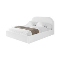 POLSTERBETT mit Bettkasten und Lattenrost, Bett mit Matratze H3/H4 - TIVON 120x200 Weiß - Weiß, Holzwerkstoff/Textil (120/200cm) - ALTDECOR
