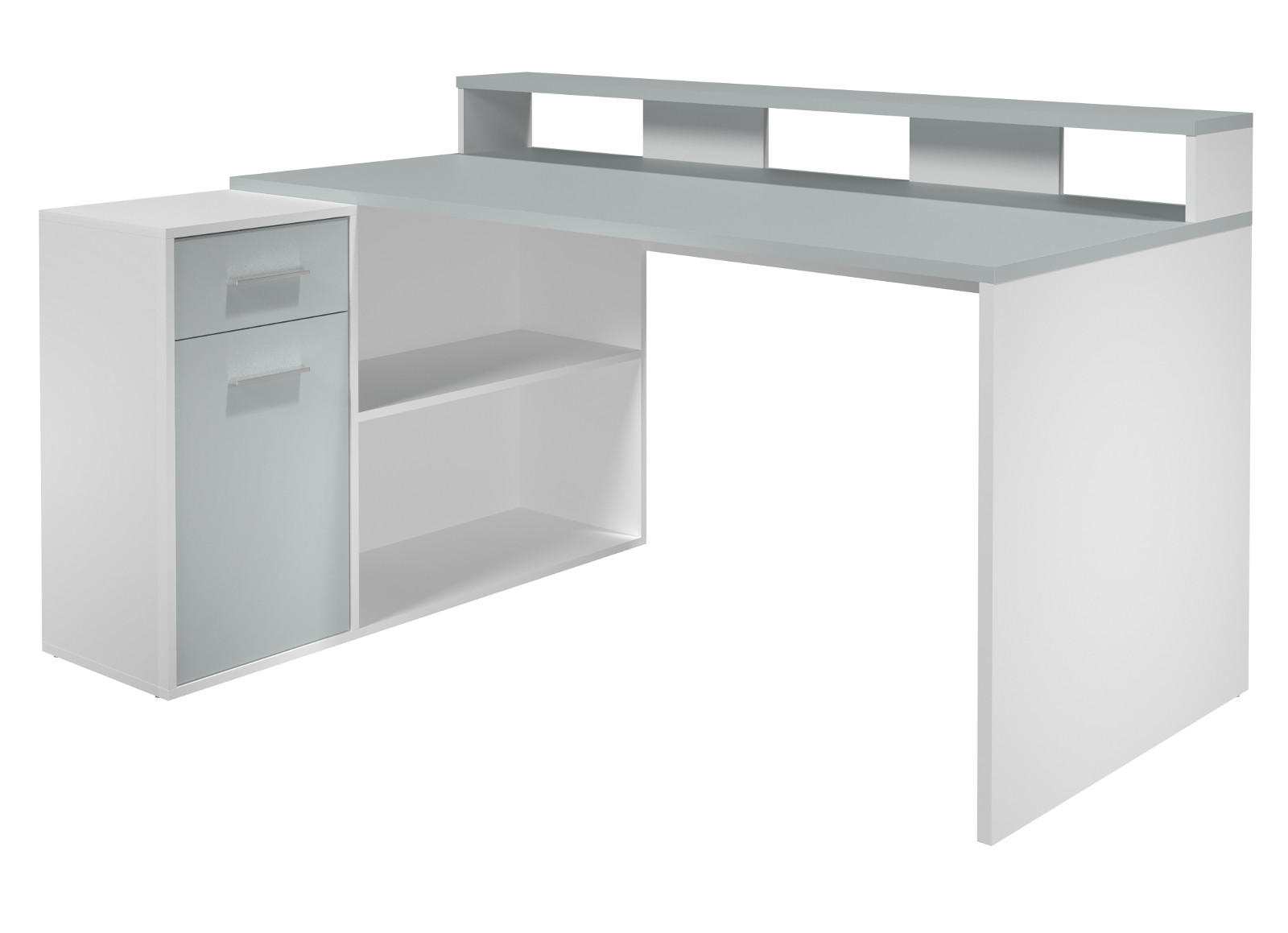 Top.Furn Schreibtisch Weiß, Grau 160x92x115 cm