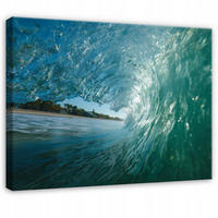 LEINWANDBILD Meer Wellen Blau 100x70 cm - Multicolor, Holzwerkstoff (100/70cm) - Wallarena