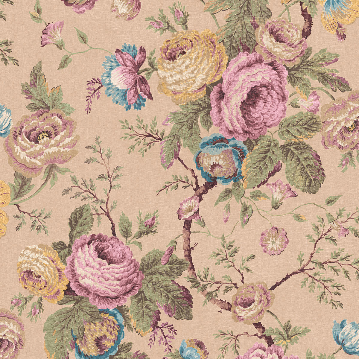 VLIESTAPETE elegante Rosen 1000x52 - Pink/Altrosa, Papier/Kunststoff (52/1cm) - LAURA ASHLEY