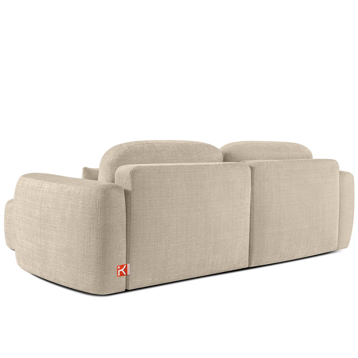 ECKSOFA links ELOSA - Creme, Holz/Textil (245/165cm) - KONSIMO®