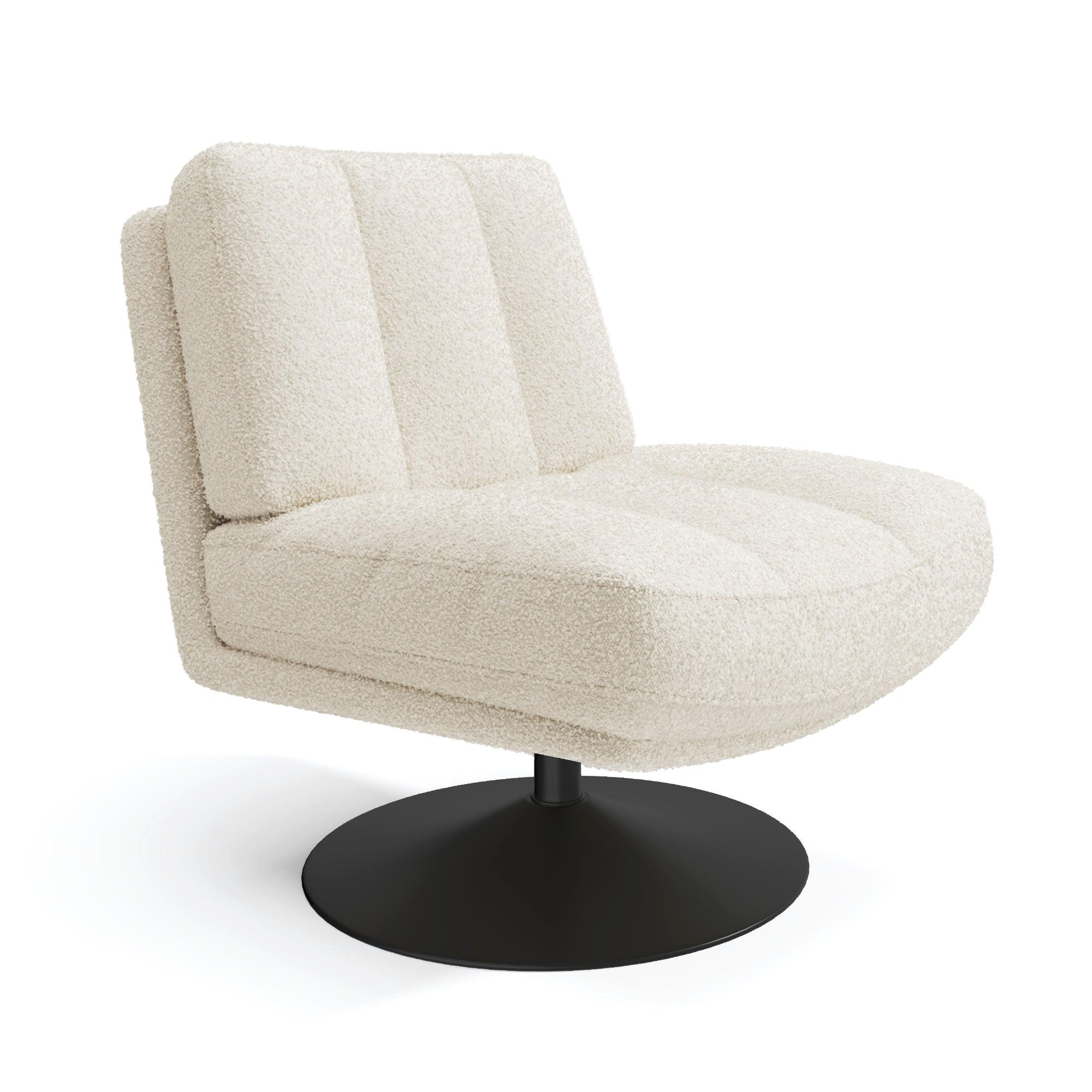 SESSEL Bouclé-Stoff Ecru 60.5cm - Creme, Textil (60/80/74cm) - Sia Home