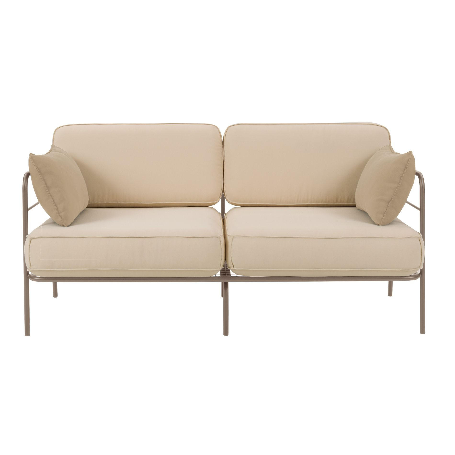 GARTEN-SOFA Preggel Beige/Beige 156 cm - Beige, Textil (156/80/71cm) - Selsey