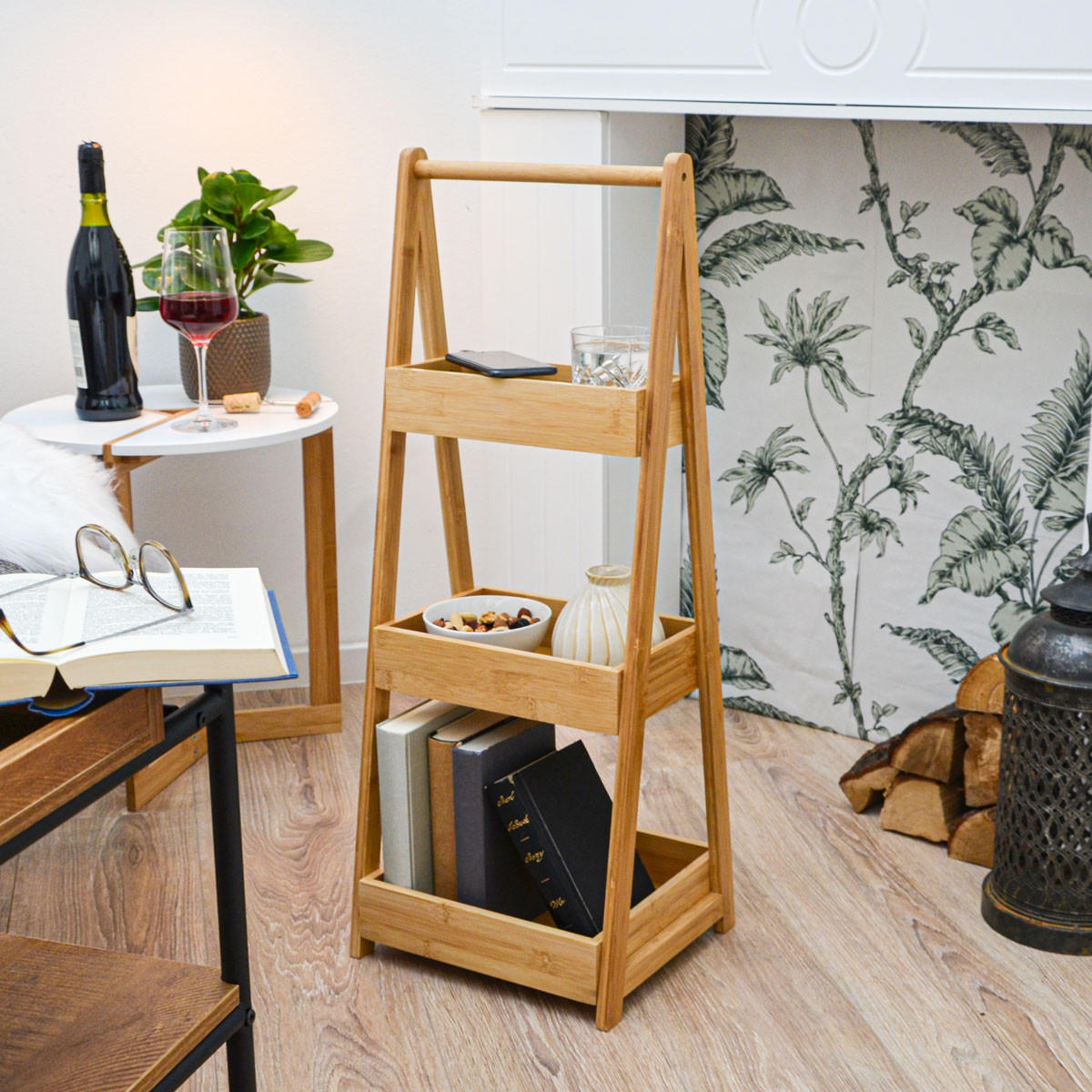 BAMBUS-BADREGAL 30x26x78 cm inkl. 3 Körbe - Braun, Holz (25/78/30cm) - Dunedesign