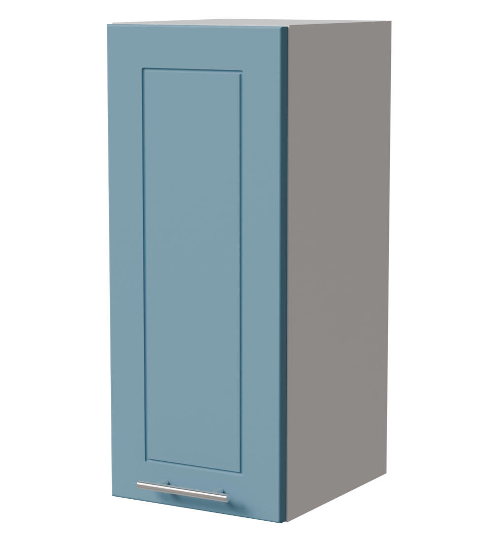 Feldmann-Wohnen Hängeschrank Blau, Weiß 30x72x32.5 cm
