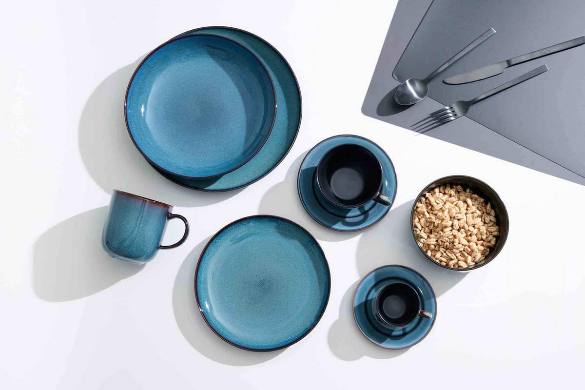 KAFFEETASSEN Bali blau 220 ml 6er Set - Blau, Keramik (0.22L) - Ritzenhoff Breker