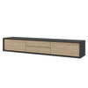 LOWBOARD LIVIA 180x36x32 cm mit 2 Schubladen und 2 Türen Anthrazit - Eichefarben/Anthrazit, Holzwerkstoff (180/32/36cm) - MASSENO