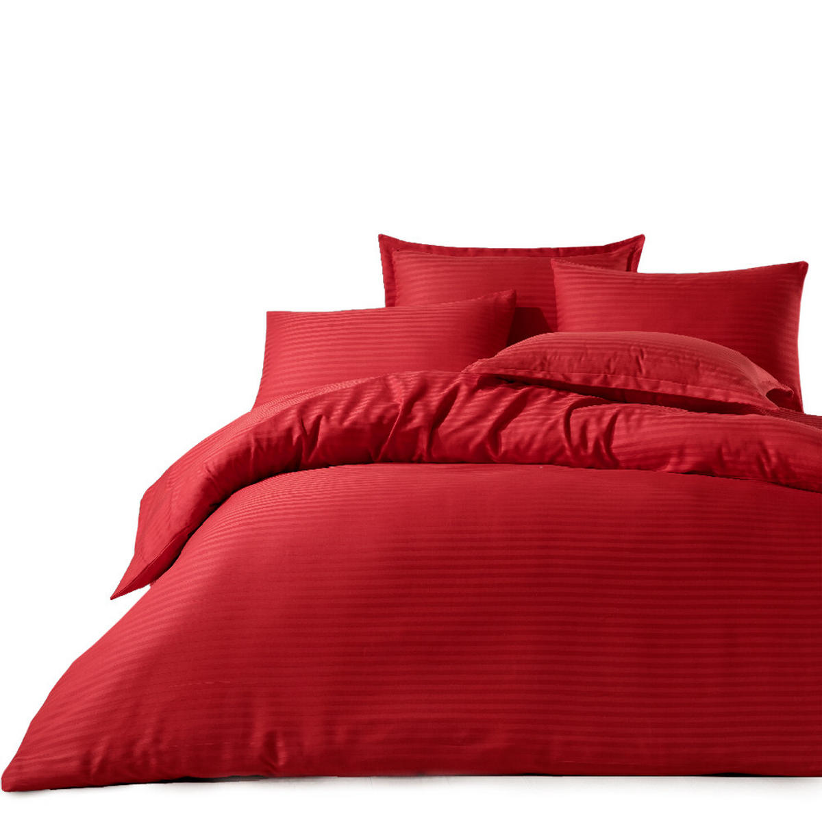 BETTWÄSCHE 4-teilig 155/220 cm YS - Rot, Textil (155/220cm) - ROLFNERS