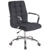 DREHSTUHL Stoff schwarz - Chromfarben/Schwarz, Textil/Metall (56/94/62cm) - CLP