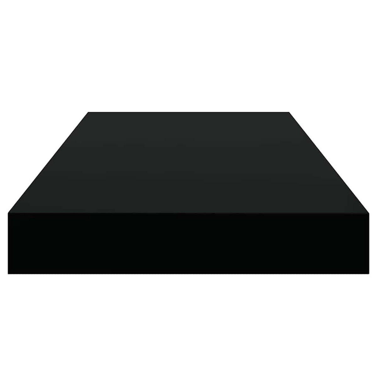 WANDBOARD 50/23,5/3,8 cm aus MDF Schwarz Max. Belastbarkeit 7 KG - Schwarz, Holzwerkstoff/Metall (50/3.8/23cm) - vidaXL