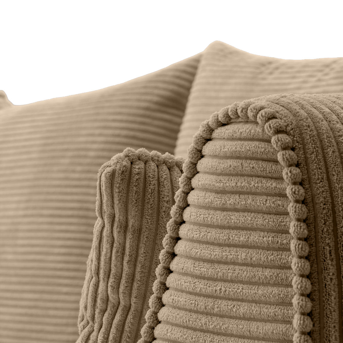 SOFA GRABO mit Schlaffunktion, Beige - Beige, Textil (260/75/145cm) - Fedve