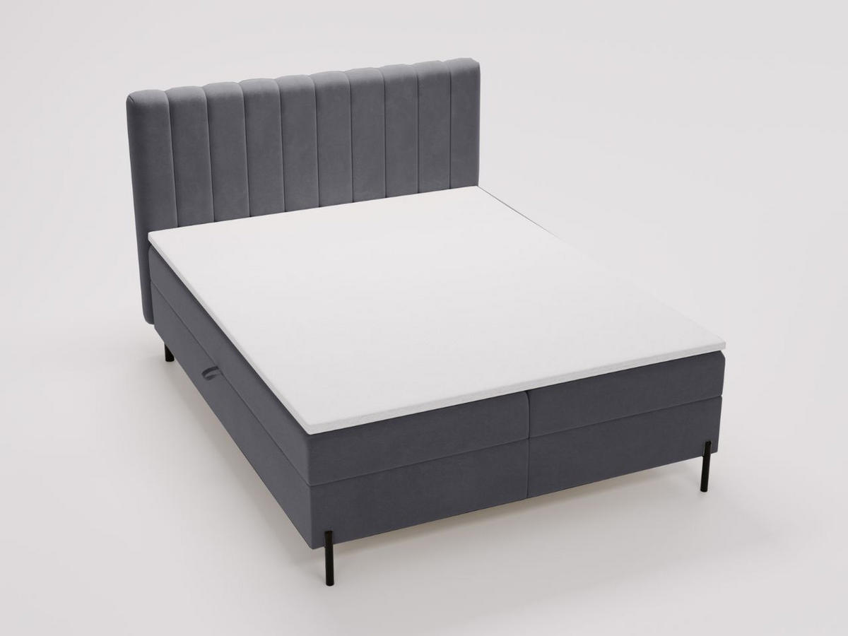 BOXBETT Primavera 180x200 Dunkelgrau - Dunkelgrau, Holz/Textil (180/200cm) - Graingold
