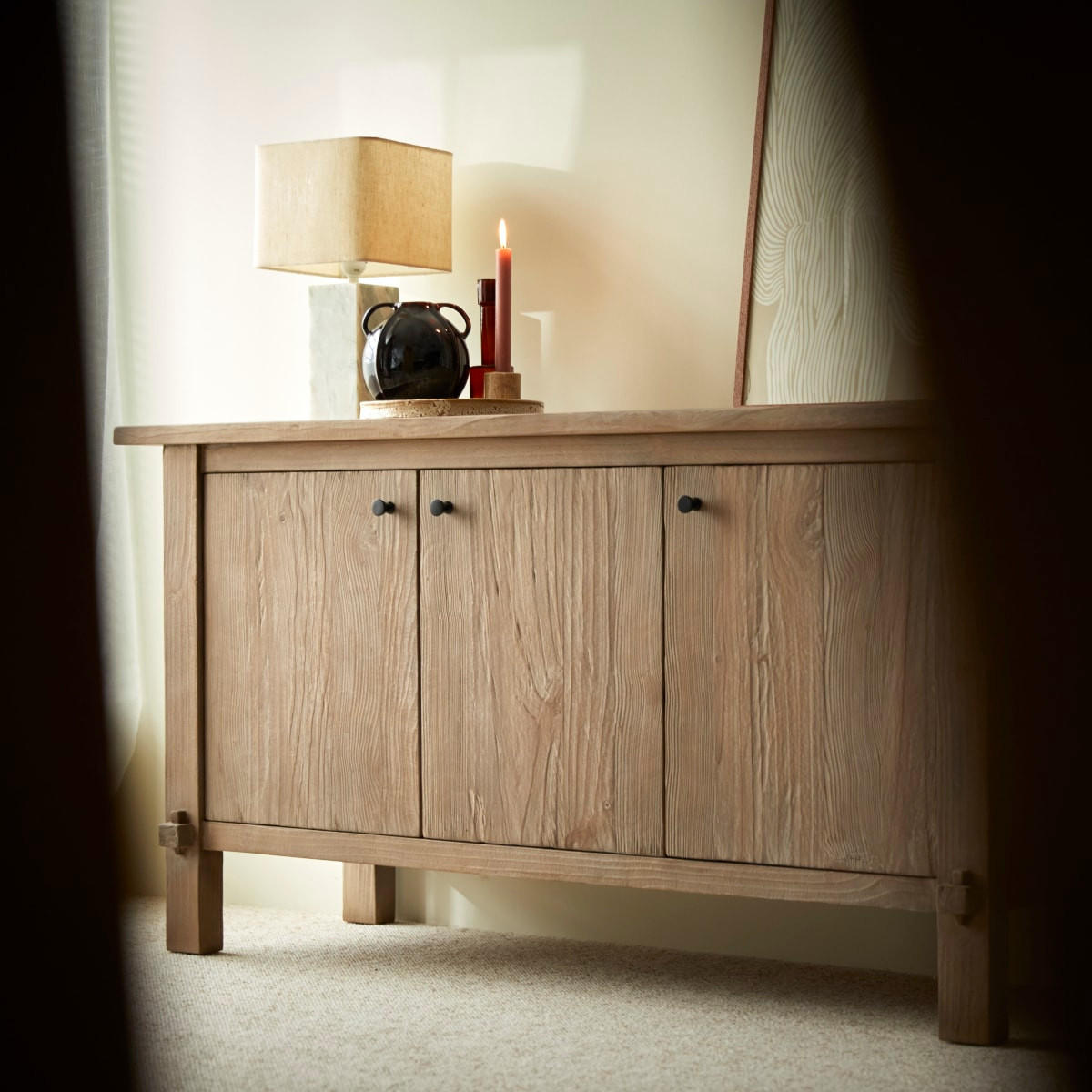 ANRICHTE Hazel Natur aus Pinie - Naturfarben, Holz (150/75/45cm) - Tikamoon