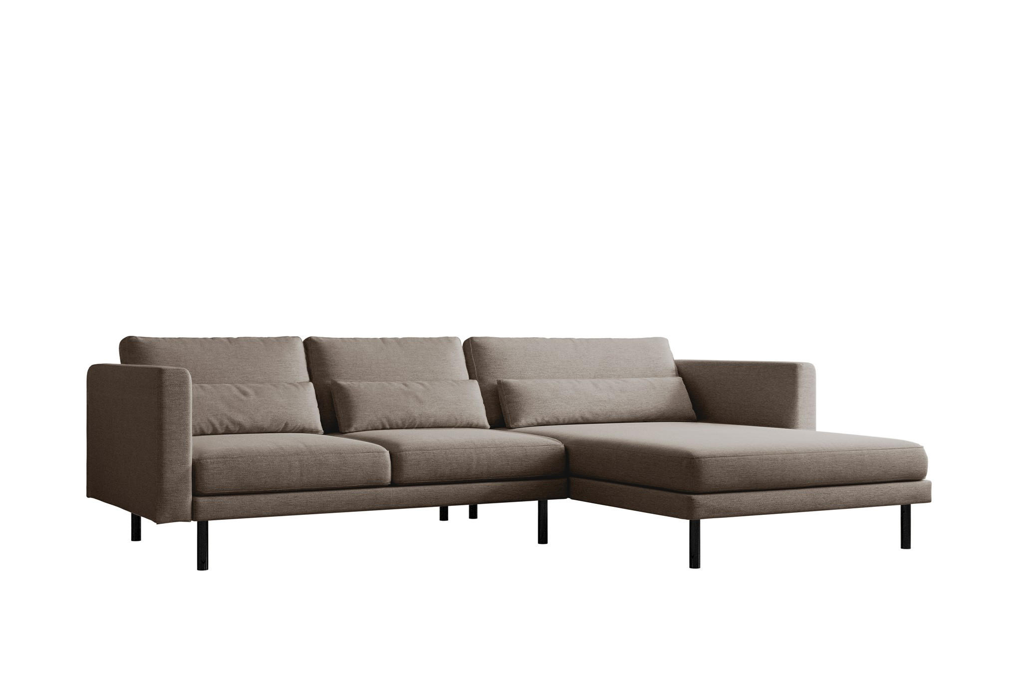 ECKSOFA Agada In Verita - Braun, Holzwerkstoff/Textil (281/174cm) - Fun Möbel