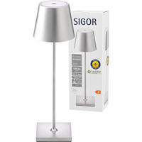 AKKULEUCHTE Nuindie silber - Silberfarben, Metall (5.5/5.5/38cm) - Sigor