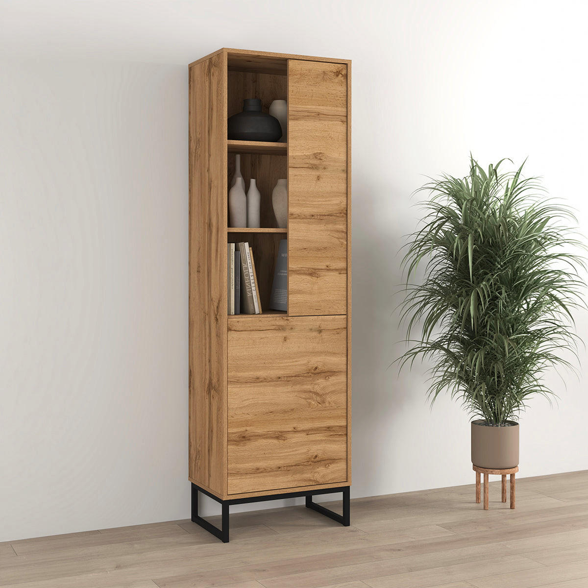 REGÁL NA KNIHY Loa Drevo - hnedá, kompozitné drevo (53.5/180/36.5cm) - Petits-meubles