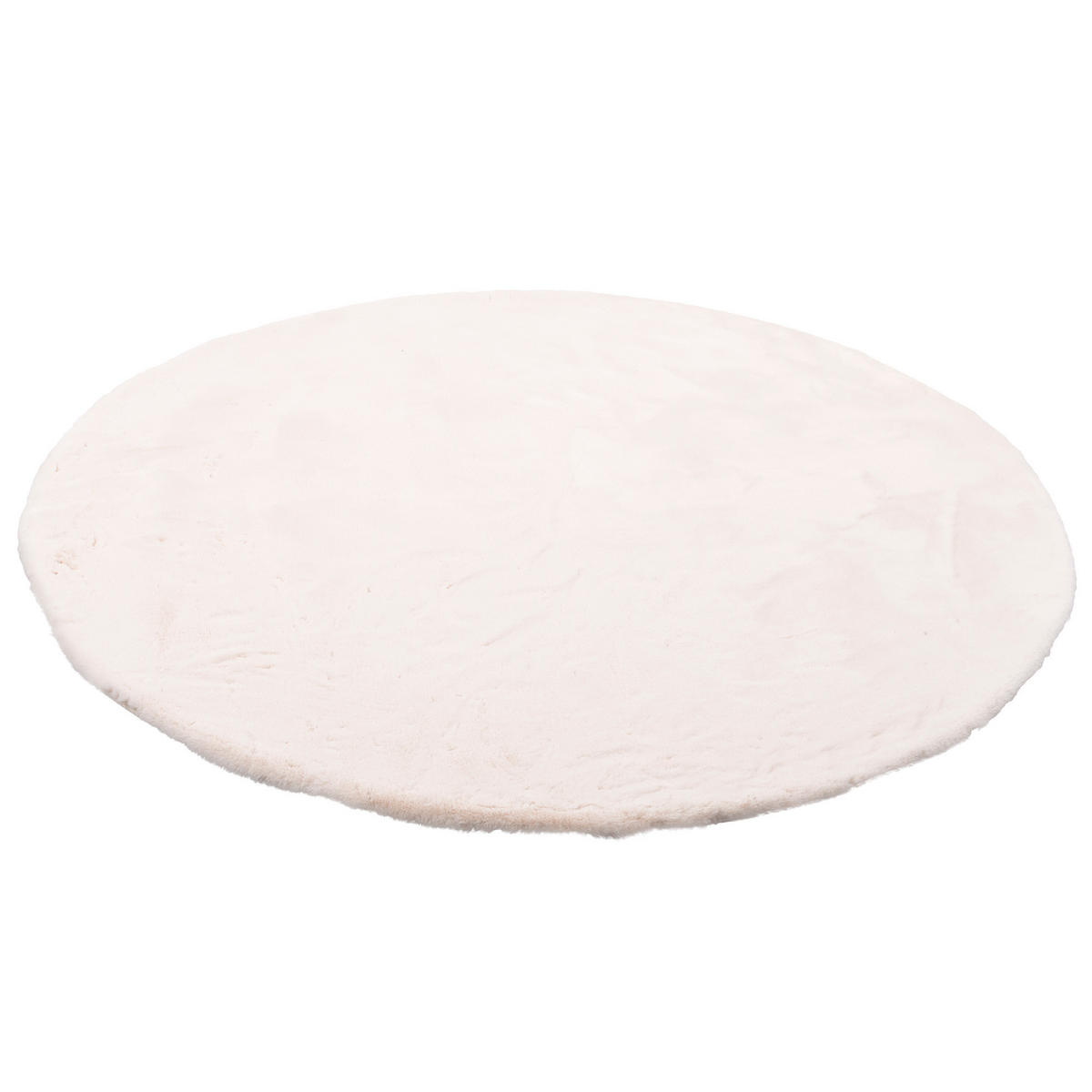 FELLTEPPICH LUXUS SUPER SOFT PLUSH RUND - Creme, Textil (80/80cm) - Pergamon