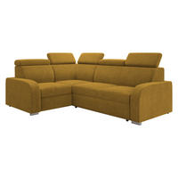 ECKSOFA Oslo 2rR1 80 - Gelb/Silberfarben, Holz/Kunststoff (250/200cm) - MIRJAN24
