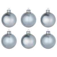 CHRISTBAUMKUGEL (6er-Set) Hang On Kugel Ø8cm - Silberfarben, Glas (8/8/8cm) - Butlers