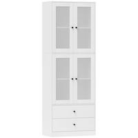 KÜCHENSCHRANK, Hochschrank mit Schublade, verstellbaren Einlegeböden Weiß - Weiß, Holzwerkstoff (30/170/59cm) - HOMCOM