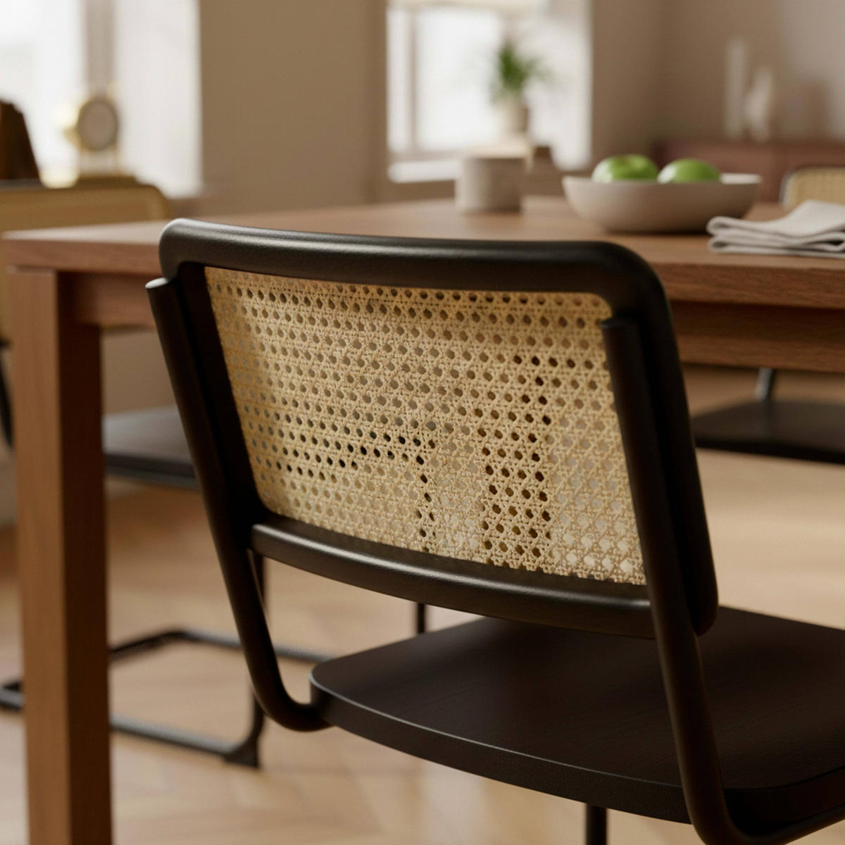 STUHL 2-tlg., Schwarz - Schwarz, Holzwerkstoff (48/79/55cm) - Oviala