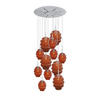 GALERIELEUCHTE Echos 12-flammig Braun Ø 18/25cm - Braun/Weiß, Glas (18/18/20cm) - s.luce